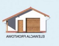 Elewacja projektu G21 garaż jednostanowiskowy z pomieszczeniem gospodarczym - 1 - wersja lustrzana