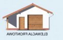 Projekt budynku gospodarczego G21 garaż jednostanowiskowy z pomieszczeniem gospodarczym - elewacja 1
