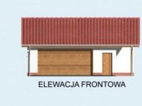 Elewacja projektu G22 garaż dwustanowiskowy z pomieszczeniem gospodarczym - 1