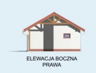 Elewacja projektu G22 garaż dwustanowiskowy z pomieszczeniem gospodarczym - 4