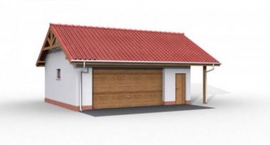 Projekt domu G22 garaż dwustanowiskowy z pomieszczeniem gospodarczym