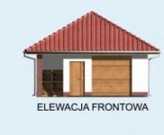 Elewacja projektu G23 garaż jednostanowiskowy z pomieszczeniem gospodarczym - 1