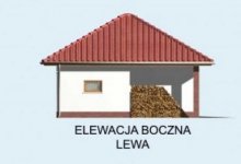 Elewacja projektu G23 garaż jednostanowiskowy z pomieszczeniem gospodarczym - 3