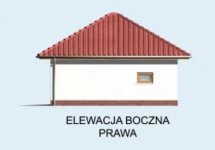 Elewacja projektu G23 garaż jednostanowiskowy z pomieszczeniem gospodarczym - 4