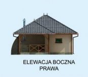 Elewacja projektu G24 garaż jednostanowiskowy z pomieszczeniem gospodarczym - 4