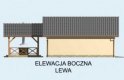 Projekt budynku gospodarczego G25 garaz dwustanowiskowy z wiatą - elewacja 3