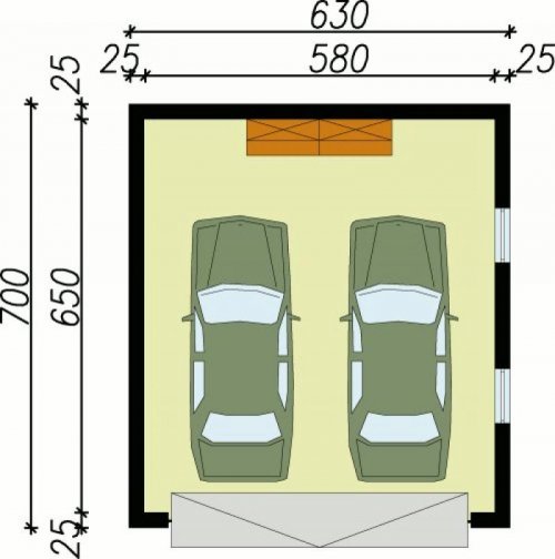 PRZYZIEMIE G30 garaż dwustanowiskowy