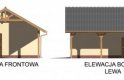 Projekt budynku gospodarczego G31 garaż jednostanowiskowy z wiatą samochodową - elewacja 1