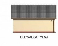 Elewacja projektu G34 garaż dwustanowiskowy z poddaszem użytkowym - 2