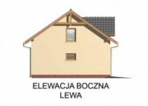 Elewacja projektu G34 garaż dwustanowiskowy z poddaszem użytkowym - 3