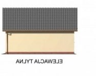 Elewacja projektu G34 garaż dwustanowiskowy z poddaszem użytkowym - 2 - wersja lustrzana