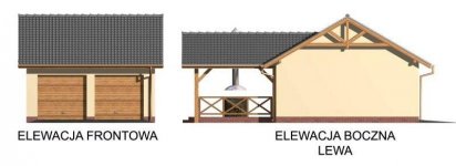 Elewacja projektu G35 dwustanowiskowy + altana - 1