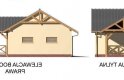 Projekt budynku gospodarczego G35 dwustanowiskowy + altana - elewacja 2