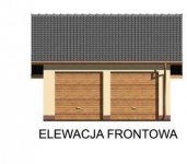 Elewacja projektu G36 garaż dwustanowiskowy z werandą - 1