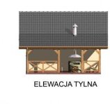 Elewacja projektu G36 garaż dwustanowiskowy z werandą - 2