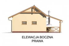 Elewacja projektu G36 garaż dwustanowiskowy z werandą - 4