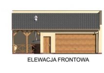 Elewacja projektu G40 garaż dwustanowiskowy z wiatą - 1