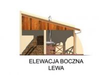 Elewacja projektu G40 garaż dwustanowiskowy z wiatą - 3