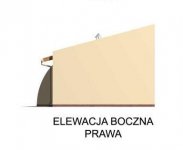 Elewacja projektu G40 garaż dwustanowiskowy z wiatą - 4