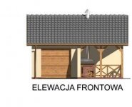 Elewacja projektu G41 garaż jednostanowiskowy z pomieszczeniem gospodarczym i altaną ogrodową z grilem - 1