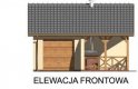 Projekt budynku gospodarczego G41 garaż jednostanowiskowy z pomieszczeniem gospodarczym i altaną ogrodową z grilem - elewacja 1