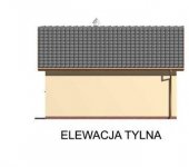 Elewacja projektu G41 garaż jednostanowiskowy z pomieszczeniem gospodarczym i altaną ogrodową z grilem - 2