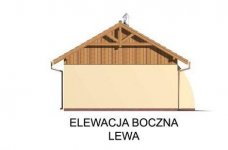 Elewacja projektu G41 garaż jednostanowiskowy z pomieszczeniem gospodarczym i altaną ogrodową z grilem - 3