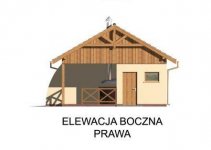 Elewacja projektu G41 garaż jednostanowiskowy z pomieszczeniem gospodarczym i altaną ogrodową z grilem - 4