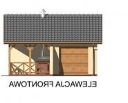 Elewacja projektu G41 garaż jednostanowiskowy z pomieszczeniem gospodarczym i altaną ogrodową z grilem - 1 - wersja lustrzana
