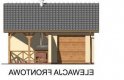 Projekt budynku gospodarczego G41 garaż jednostanowiskowy z pomieszczeniem gospodarczym i altaną ogrodową z grilem - elewacja 1