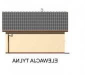 Elewacja projektu G41 garaż jednostanowiskowy z pomieszczeniem gospodarczym i altaną ogrodową z grilem - 2 - wersja lustrzana