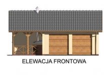 Elewacja projektu G42 garaż dwustanowiskowy z pomieszczeniem gospodarczym i altaną ogrodową z grilem - 1