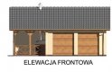 Projekt budynku gospodarczego G42 garaż dwustanowiskowy z pomieszczeniem gospodarczym i altaną ogrodową z grilem - elewacja 1