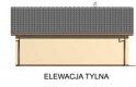 Projekt budynku gospodarczego G42 garaż dwustanowiskowy z pomieszczeniem gospodarczym i altaną ogrodową z grilem - elewacja 2