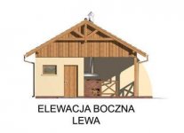 Elewacja projektu G42 garaż dwustanowiskowy z pomieszczeniem gospodarczym i altaną ogrodową z grilem - 3