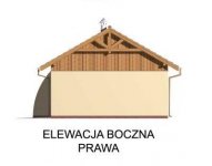 Elewacja projektu G42 garaż dwustanowiskowy z pomieszczeniem gospodarczym i altaną ogrodową z grilem - 4