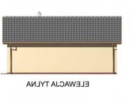 Elewacja projektu G42 garaż dwustanowiskowy z pomieszczeniem gospodarczym i altaną ogrodową z grilem - 2 - wersja lustrzana