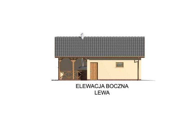 Projekt budynku gospodarczego G43 - elewacja 3