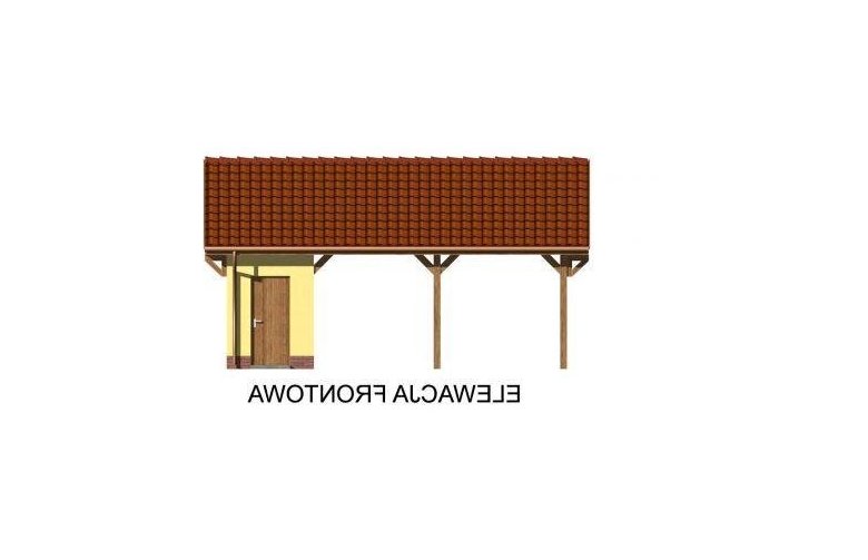 Projekt budynku gospodarczego G48  - elewacja 1