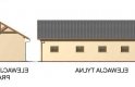 Projekt budynku gospodarczego G49 garaż czterostanowiskowy z pomieszczeniami gospodarczymi - elewacja 2