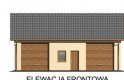 Projekt budynku gospodarczego G50 garaż dwustanowiskowy z pomieszczeniami gospodarczymi - elewacja 1