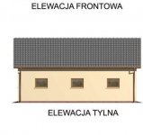 Elewacja projektu G50 garaż dwustanowiskowy z pomieszczeniami gospodarczymi - 2