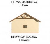 Elewacja projektu G50 garaż dwustanowiskowy z pomieszczeniami gospodarczymi - 4