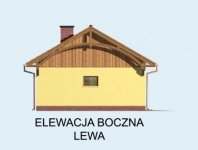 Elewacja projektu G56 garaż jednostanowiskowy z pomieszczeniem gospodarczym i wiatą - 3