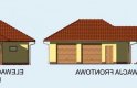 Projekt budynku gospodarczego G54 garaż dwustanowiskowy z pomieszczeniem gospodarczym i składem na drewno kominkowe  - elewacja 1