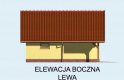 Projekt domu nowoczesnego Budynek gospodarczy G58 dwustanowiskowy - elewacja 3