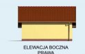 Projekt domu nowoczesnego Budynek gospodarczy G58 dwustanowiskowy - elewacja 4