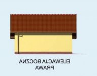 Elewacja projektu Budynek gospodarczy G58 dwustanowiskowy - 4 - wersja lustrzana