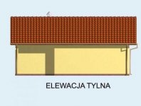 Elewacja projektu G64 garaż dwustanowiskowy z pomieszczeniem gospodarczym - 2