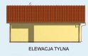 Projekt budynku gospodarczego G64 garaż dwustanowiskowy z pomieszczeniem gospodarczym - elewacja 2